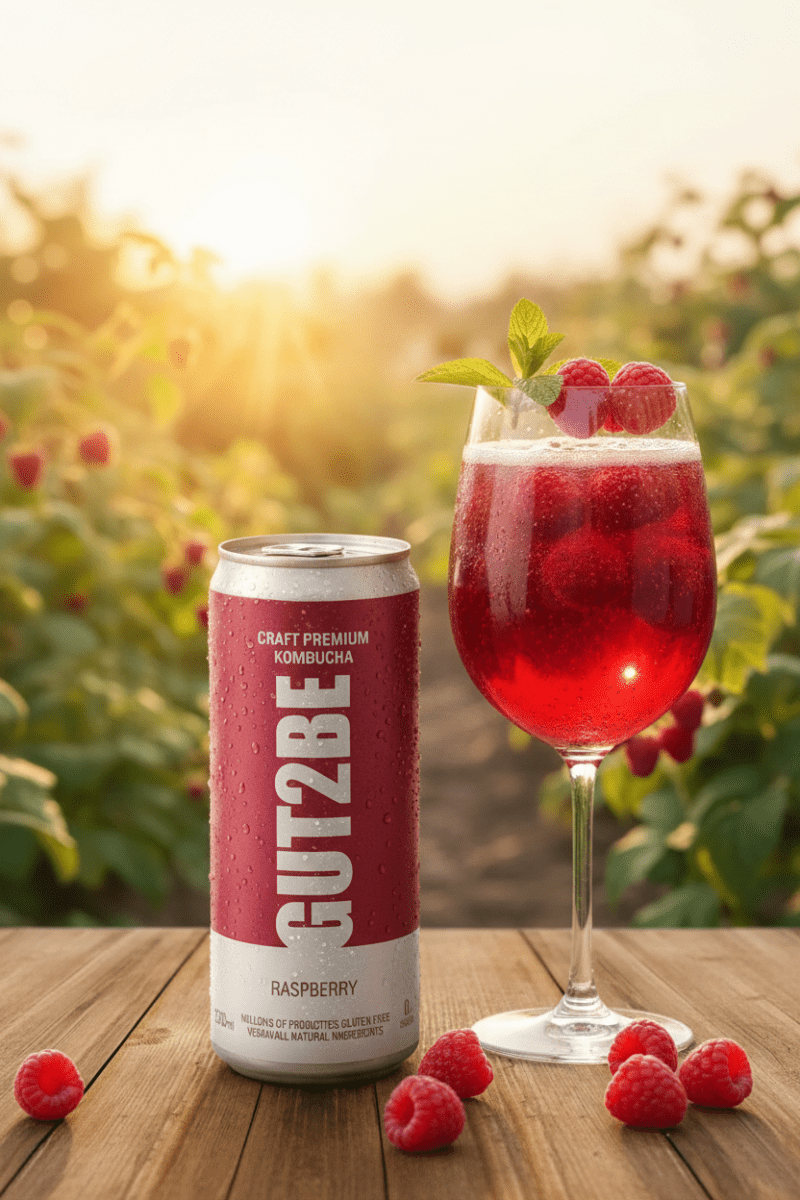 GUT2BE® Die Leidenschaft – Himbeere | CRAFT PREMIUM Kombucha 12 x 330ml - GUT2BE.DEGut2beKombucha Fermentierter TeeGUT2BE® Die Leidenschaft – Himbeere | CRAFT PREMIUM Kombucha 12 x 330ml