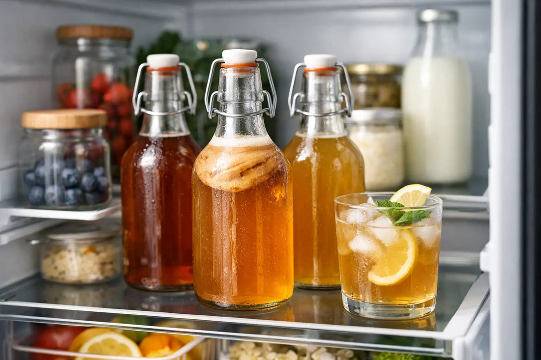 Kombucha richtig im Kühlschrank lagern