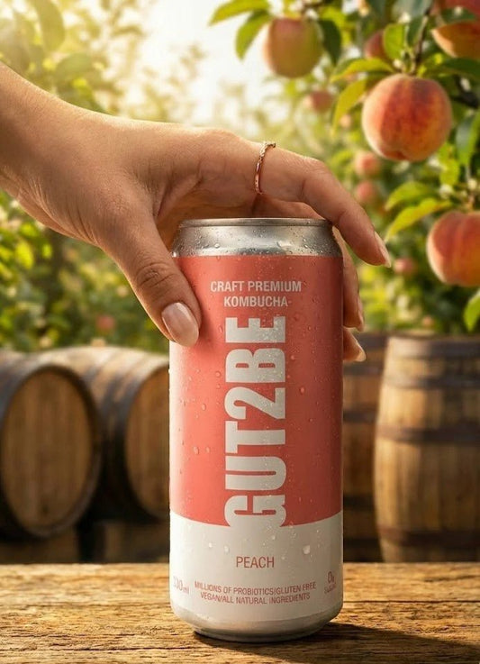 Fermentierter Tee CRAFT PREMIUM - Kombucha Pfirsich 24 x 330ml - GUT2BE.DEGut2beFermentierter Tee CRAFT PREMIUM - Kombucha Pfirsich 24 x 330ml