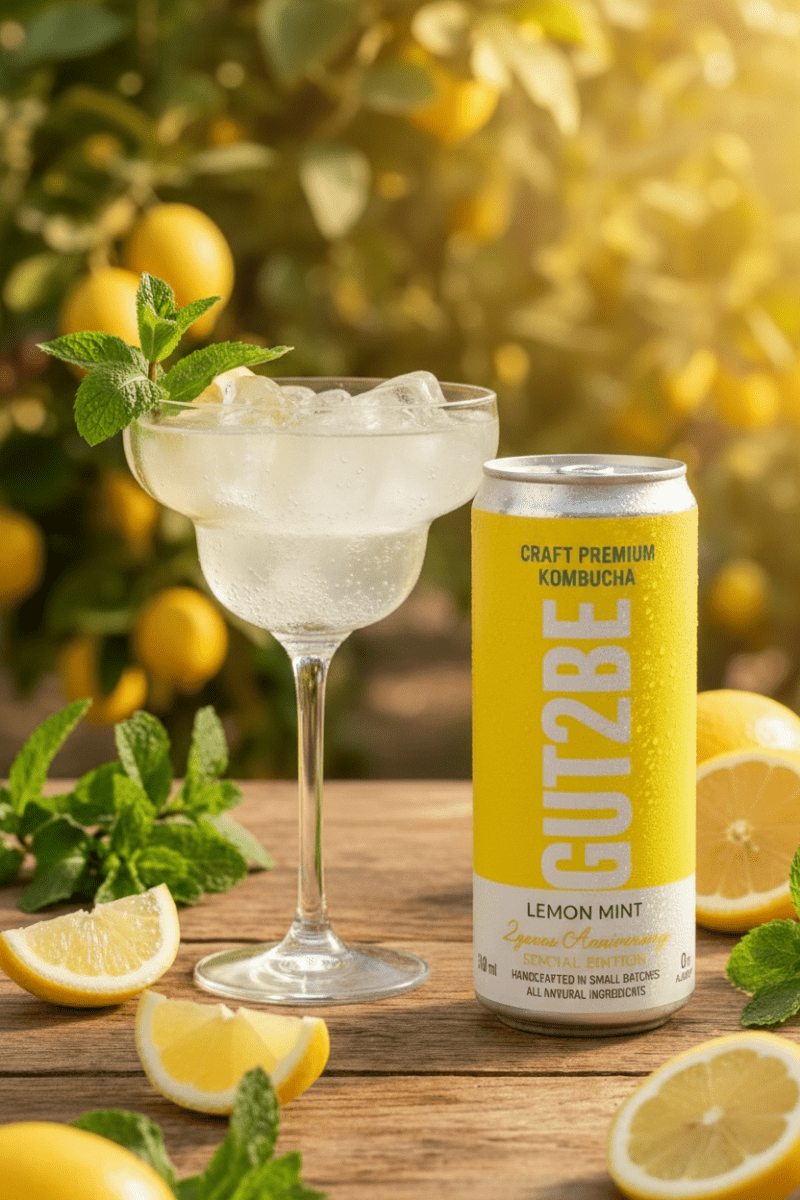 GUT2BE® Der Kräftige – Zitrone Minze | CRAFT PREMIUM Kombucha seit 2022 - 24 x 330ml - GUT2BE.DEGUT2BE.DEKombucha Fermentierter TeeGUT2BE® Der Kräftige – Zitrone Minze | CRAFT PREMIUM Kombucha seit 2022 - 24 x 330ml
