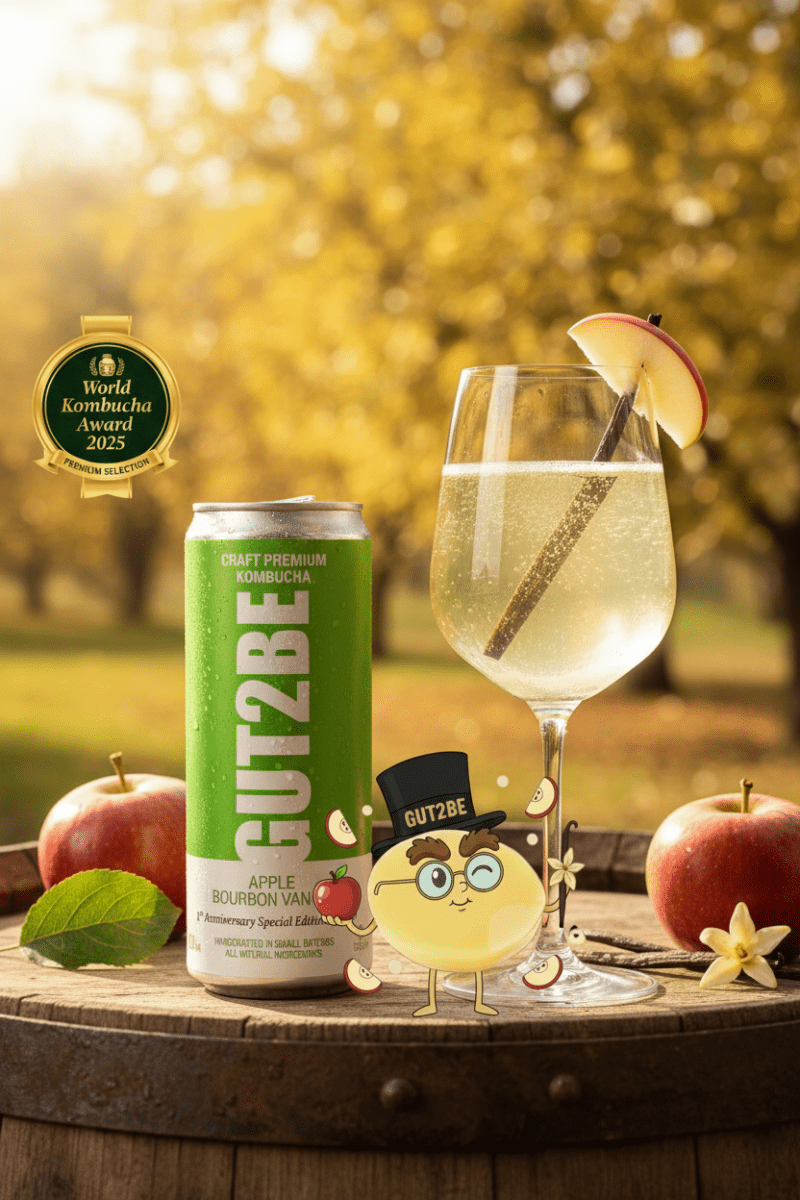 GUT2BE® Der Verführerische – Apfel Bourbon Vanille | CRAFT PREMIUM Kombucha 24 x 330ml - GUT2BE.DEGUT2BE.DEKombucha Fermentierter TeeGUT2BE® Der Verführerische – Apfel Bourbon Vanille | CRAFT PREMIUM Kombucha 24 x 330ml