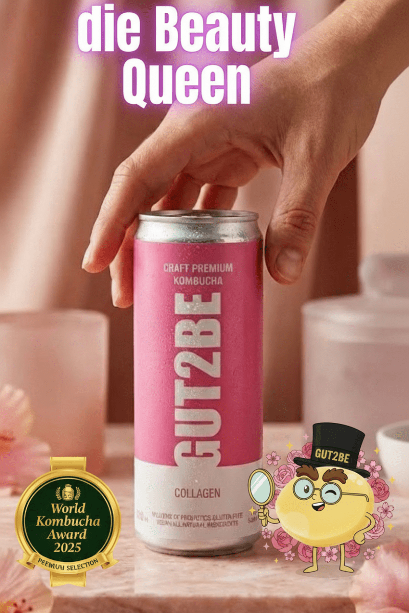 GUT2BE® Die Beauty Queen – Kollagen | CRAFT PREMIUM Kombucha 24 x 330ml - GUT2BE.DEGut2beKombucha Fermentierter TeeGUT2BE® Die Beauty Queen – Kollagen | CRAFT PREMIUM Kombucha 24 x 330ml