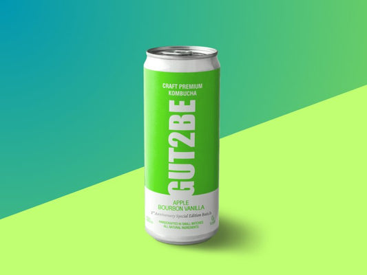 Kombucha Apfel und Bourbon - Vanille 12 Dosen x 330 ml - GUT2BE.DEGUT2BE.DEKombucha Apfel und Bourbon - Vanille 12 Dosen x 330 ml