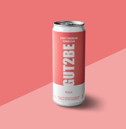 Kombucha Pfirsich - Set mit 12x330ml - GUT2BE.DEGut2beKombucha Pfirsich - Set mit 12x330ml