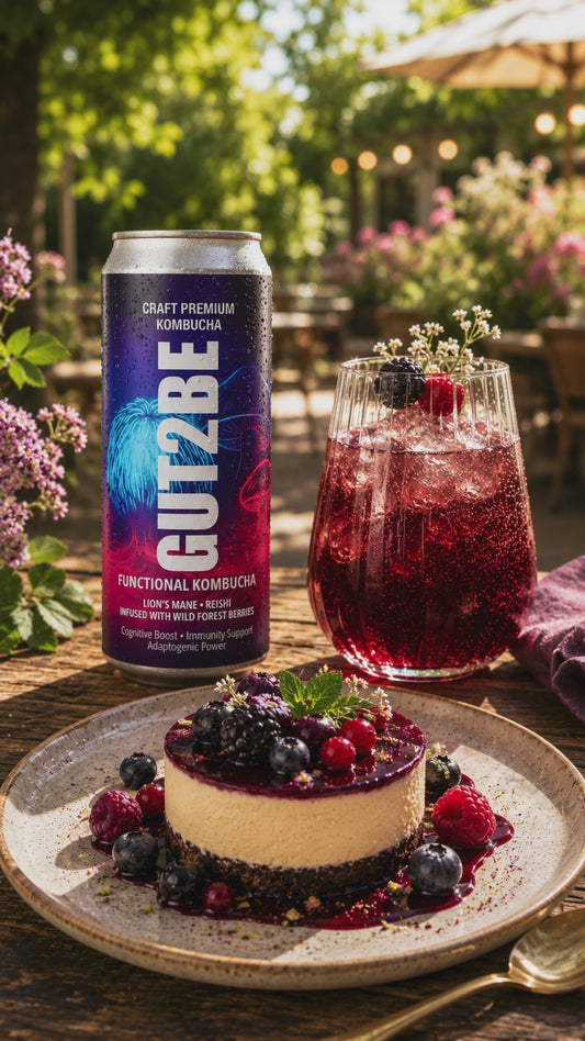GUT2BE® Der Löwe – Lion's Mane & Reishi | CRAFT PREMIUM Kombucha 24 x 330ml